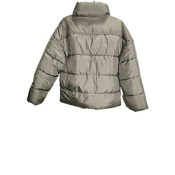 Ci SONO Womens Puffer Jacket Medium Size Silver Very Warm Smooth Zippers - Picture 3 of 9